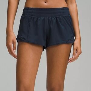 Size 0 Navy blue, Hotty hot Lululemon shorts. barley worn